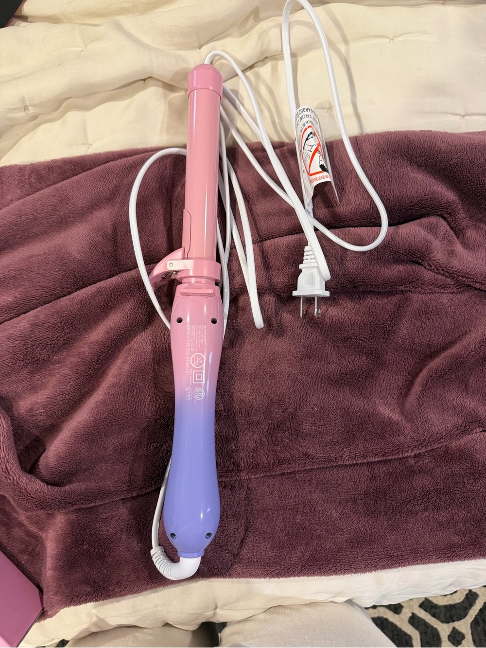 Beachwaver B1 Pink to Lavender Gradient Curling Iron - Picture 2 of 3